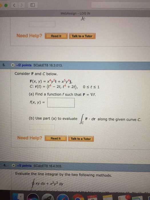 Solved Consider F And C Below F X Y X 4y 5i X 5y 4 Chegg Com