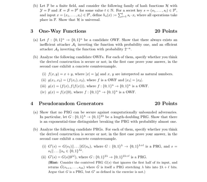 Solved Exercise 1. (Candidate Encryption Schemes) Let se be