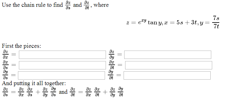 Solved Use The Chain Rule To Find Z S And Z T Where Z Chegg Com
