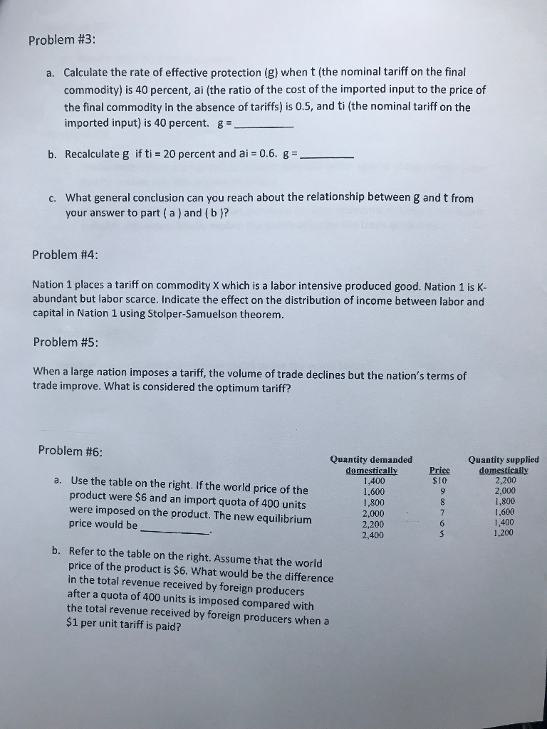 Solved Problem 3 Calculate The Rate Of Effective Protec Chegg Com