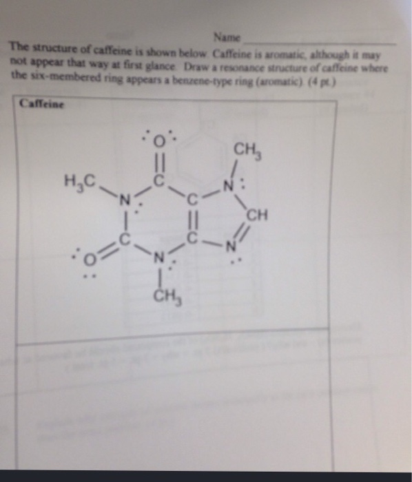 Solved The Structure Of Caffeine Is Shown Below. Caffeine