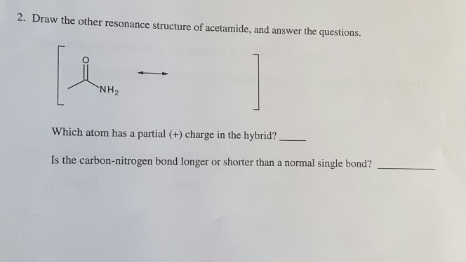 ch3conh2 resonance structures