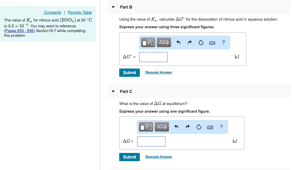 The value of Ka for nitrous acid (HNO2) at 25 ?Cis