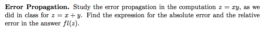 What is error propagation in physics image