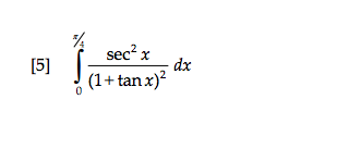 Solved Integral Pi 4 0 Sec 2 X 1 Tan X 2 Dx Chegg Com