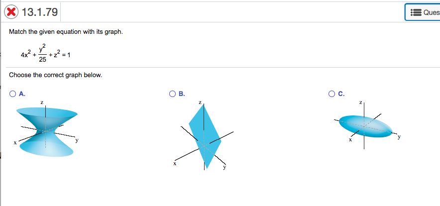 Solved Match The Given Equation With Its Graph 4x 2 Chegg Com