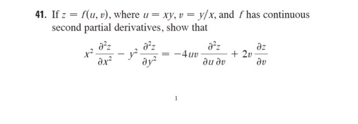 Solved If Z F U Y Where U Xy V Y X And F Has Co Chegg Com