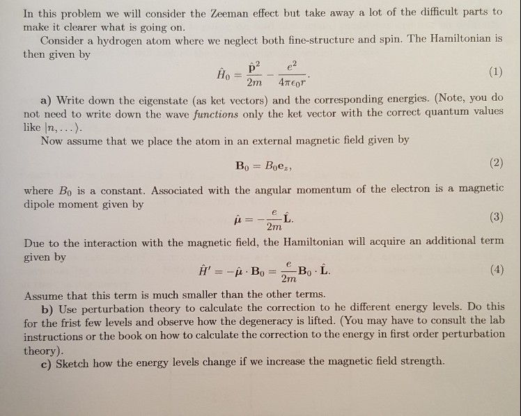 INTENSITY FORMULAE FOR THE ZEEMAN EFFECT (CHAPTER XV) - The New Quantum  Mechanics