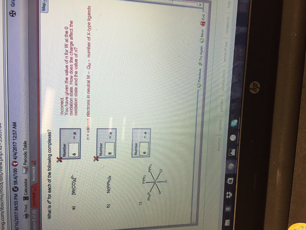 Solved What Is D N For Each Of The Following Complexes A Chegg Com