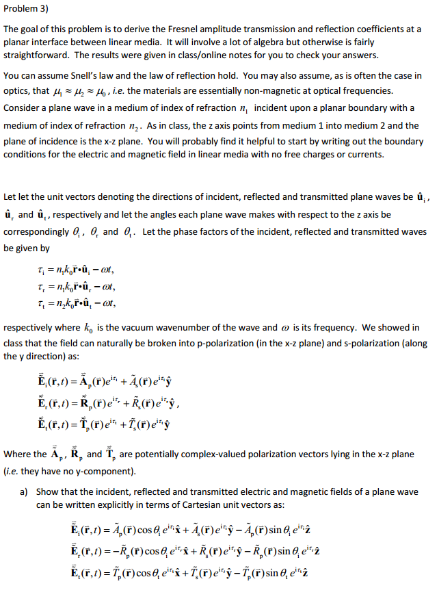 Problem 3 The Goal Of This Problem Is To Derive Th Chegg Com