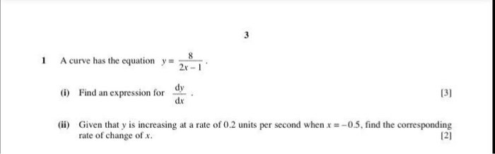 Solved A Curve Has The Equation Y 8 2x 1 Find An Chegg Com