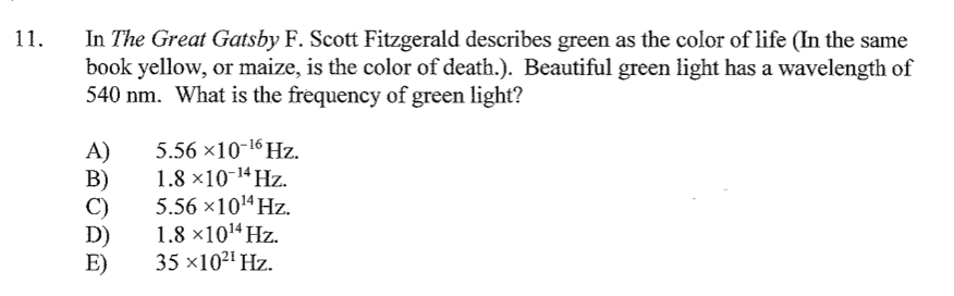 the color green in the great gatsby