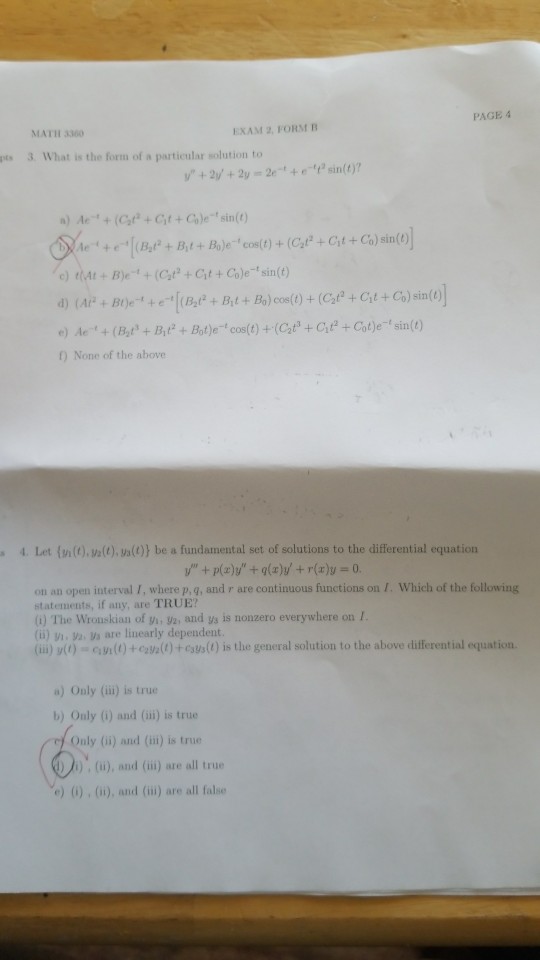 ... 3300 EXAM Pts 3. What 4 FORSM Is B Solved: 2 MATH PAGE The