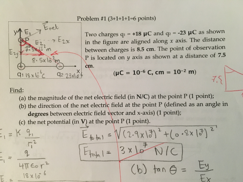 Solved Two Charges Q 1 18 Mu C And Q 2 23 Mu C As S Chegg Com