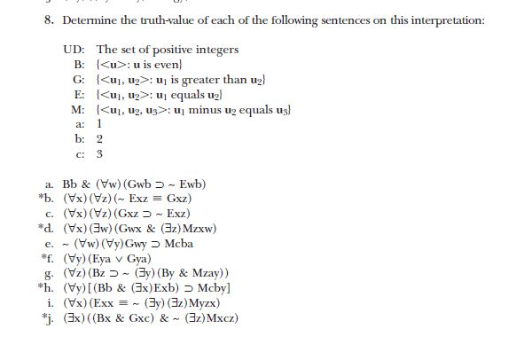 Determine The Truth Value Of Each Of The Following Chegg Com