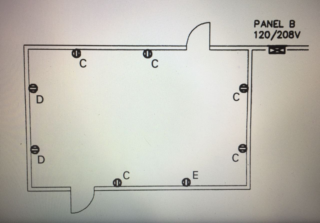Solved Complete The Electrical Floor Plan For The Wiring