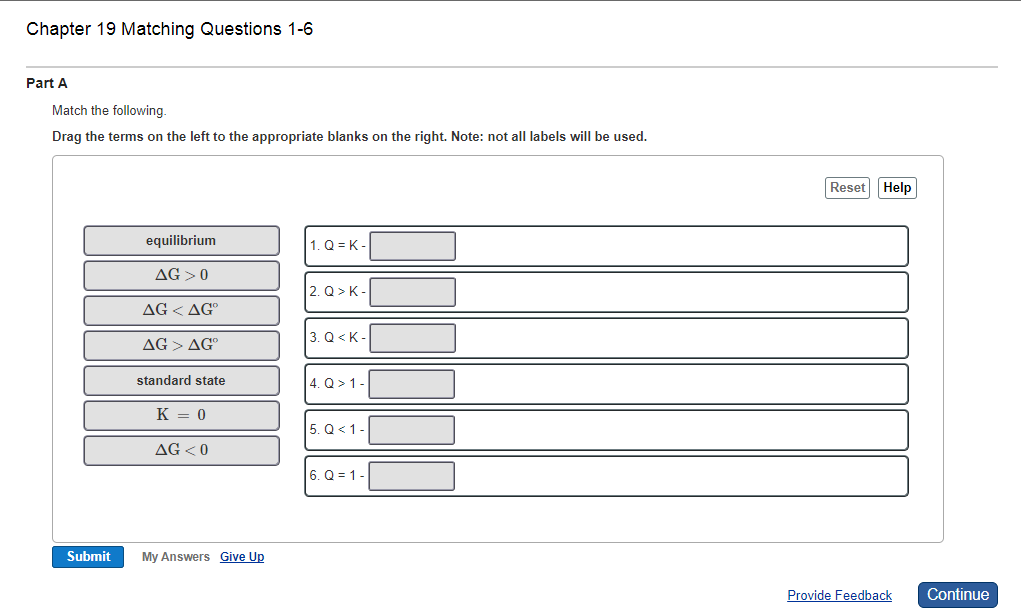 Chapter 19 Matching Questions 1 6 Part A Match The Chegg Com