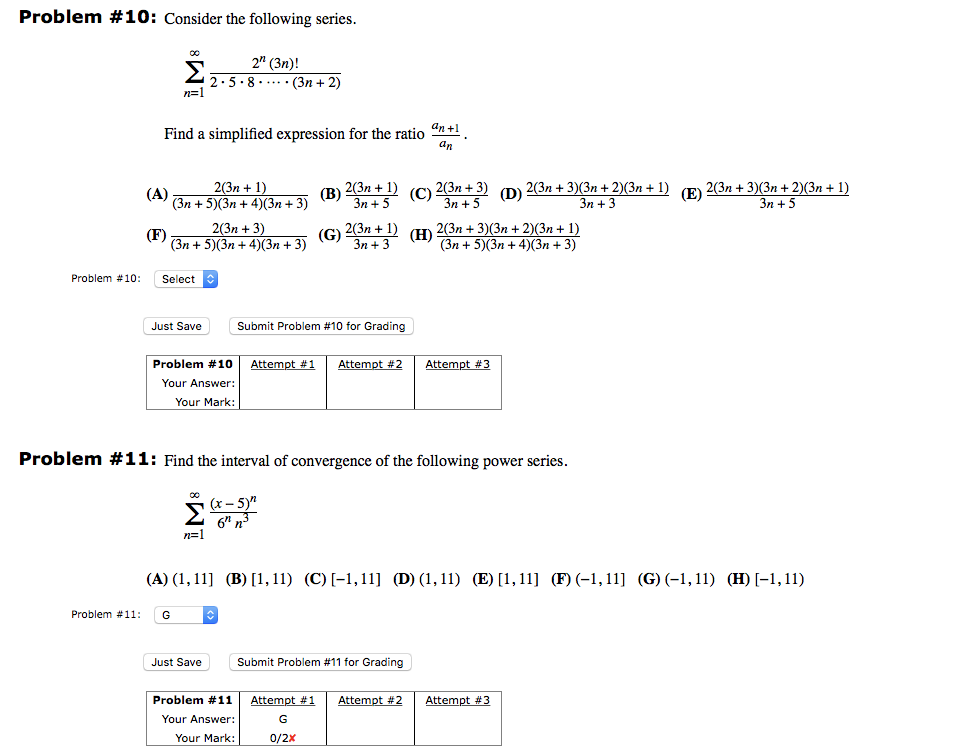 Solved Problem 10 Consider The Following Series 2 3n Chegg Com