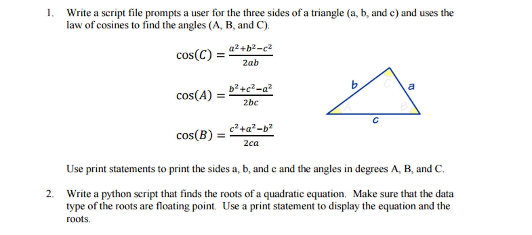 Write A Script File Prompts A User For The Three Chegg Com