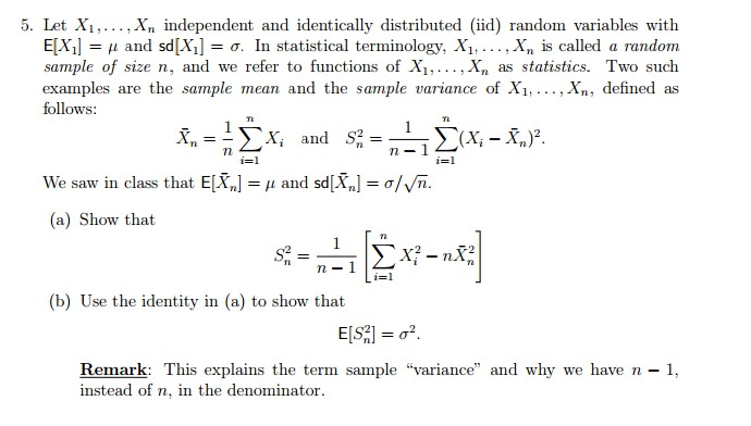 Solved Let X 1 X N Independent And Identically Dist Chegg Com