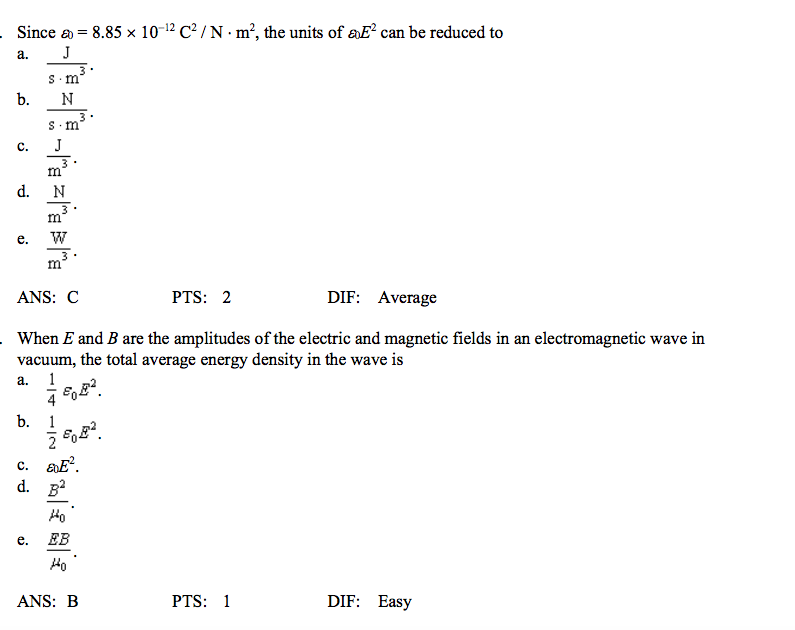 Solved Since 8 85 X 10 1 C2 N M The Units Of Ae Can B Chegg Com