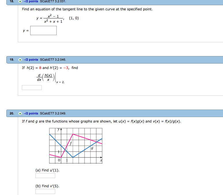 Solved Find An Equation Of The Tangent Line To The Given Chegg Com