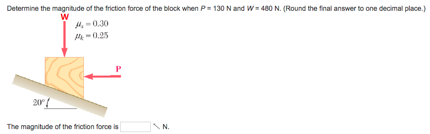 Solved: Determine The Magnitude Of The Friction Force Of T ...