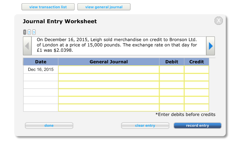 Solved Exercise 15 15a Foreign Currency Transactions Lo C - 