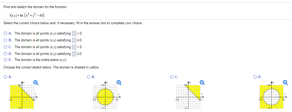 Solved Find And Sketch The Domain For The Function F X Chegg Com