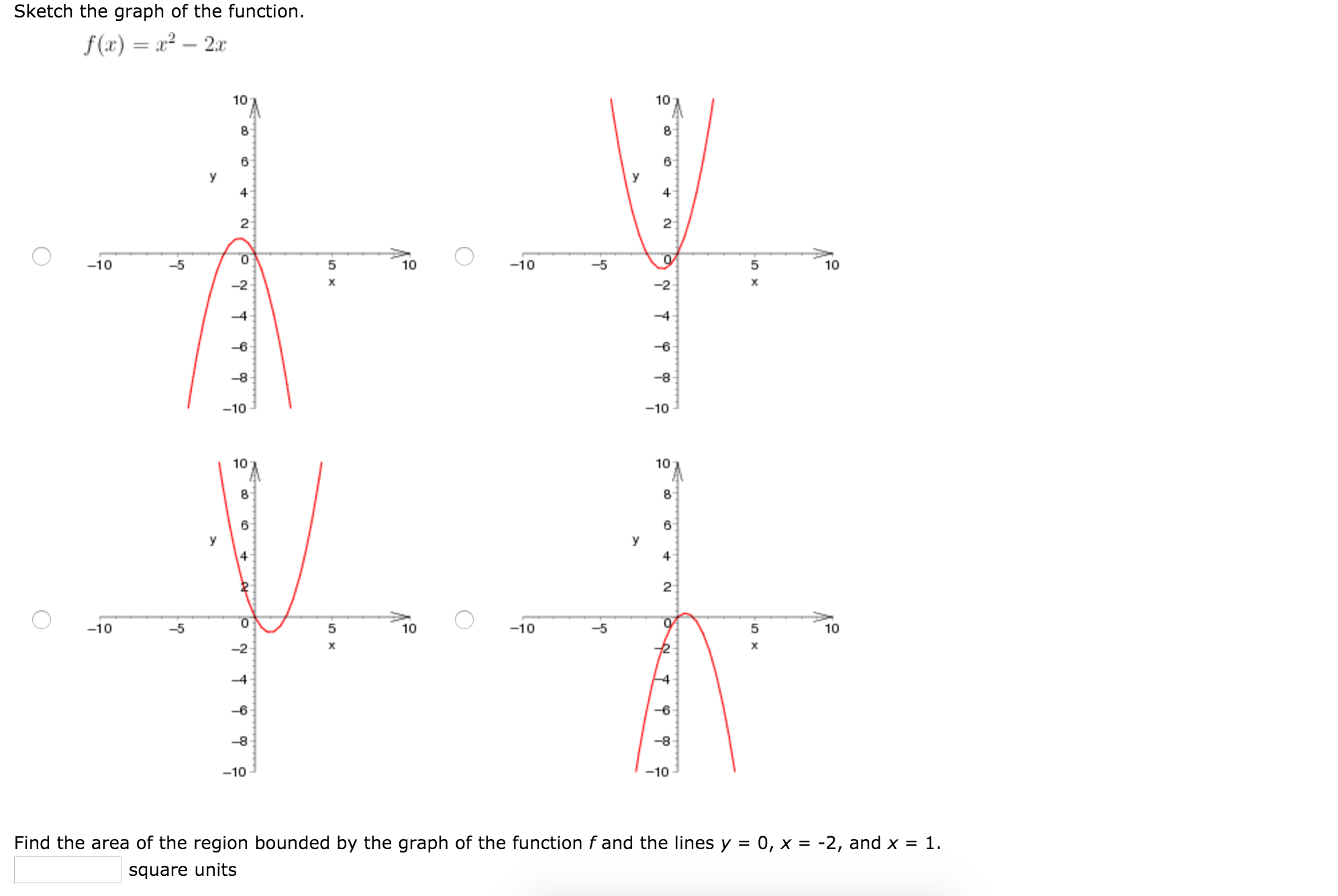 Sketch The Graph Of The Function F X X2 2x Find Chegg Com