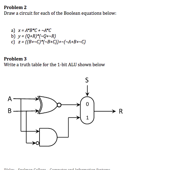 Solved Problem 2 Draw A Circuit For Each Of The Boolean E Chegg Com