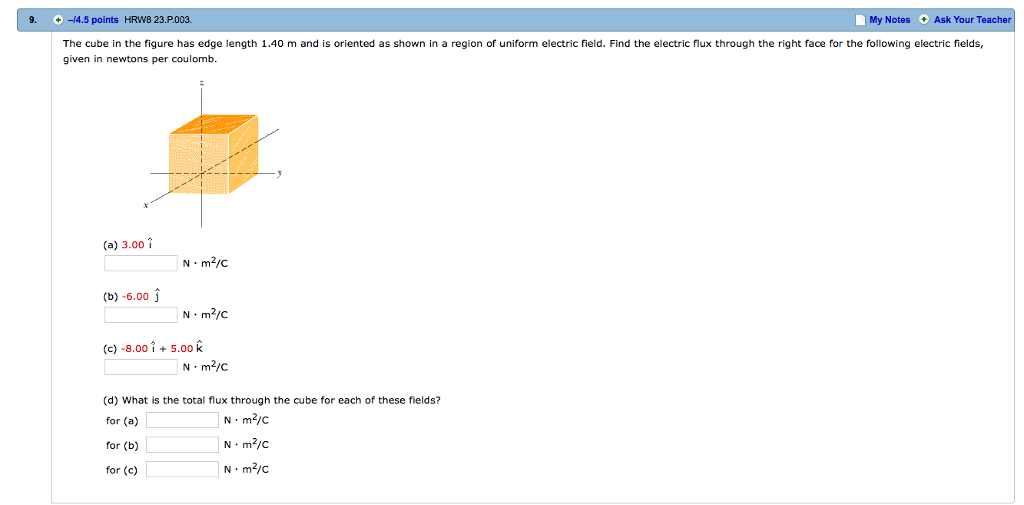 Solved: The Cube In The Figure Has Edge Length 1.40 M And ... Solved: The Cube In The Figure Has Edge Length 1.40 M And ...