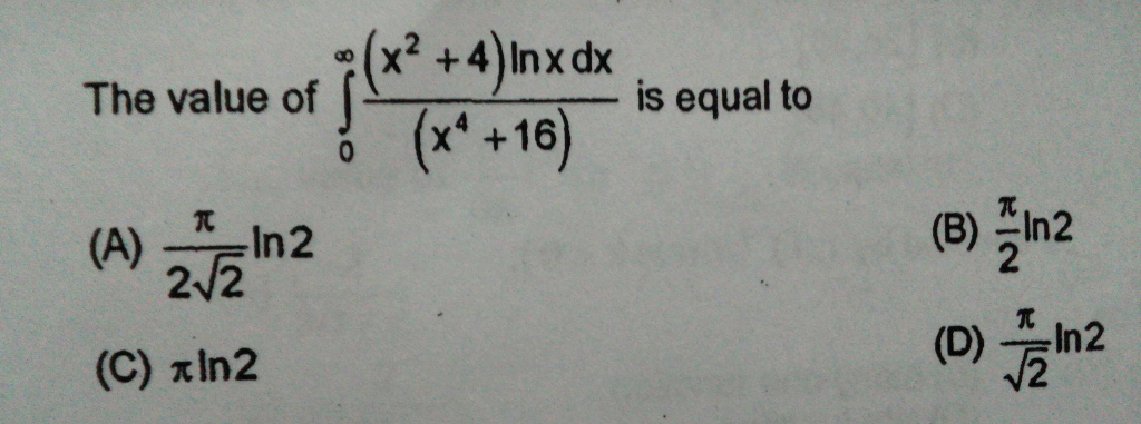 Solved The Value Of 4 Is Equal To X 16 A N2 B 2 2 2 Chegg Com