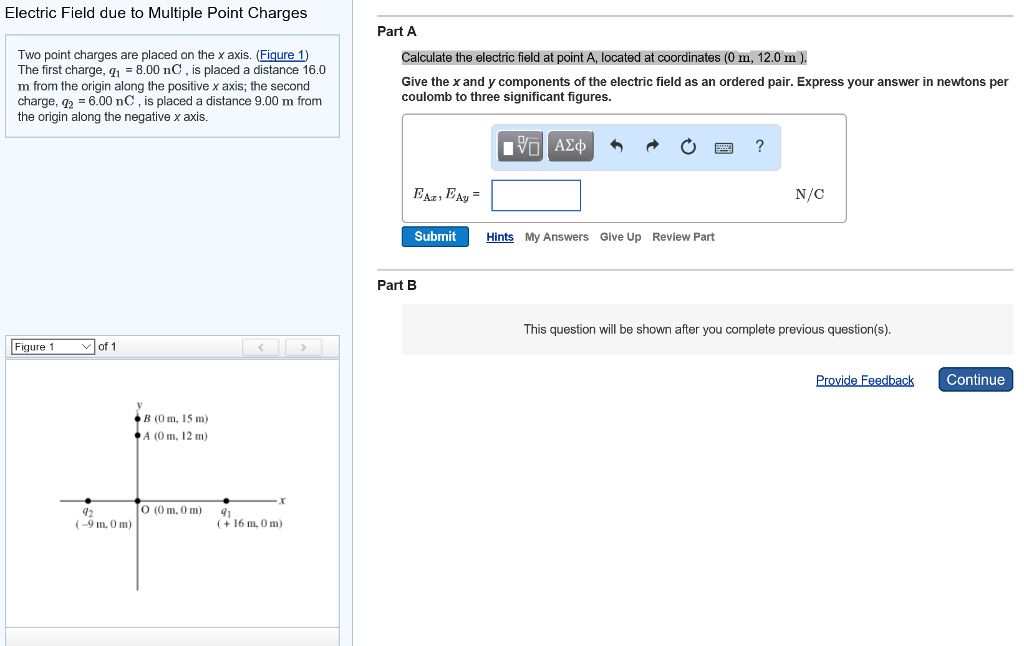 Solved Two Point Charges Are Placed On The X Axis. (Figur