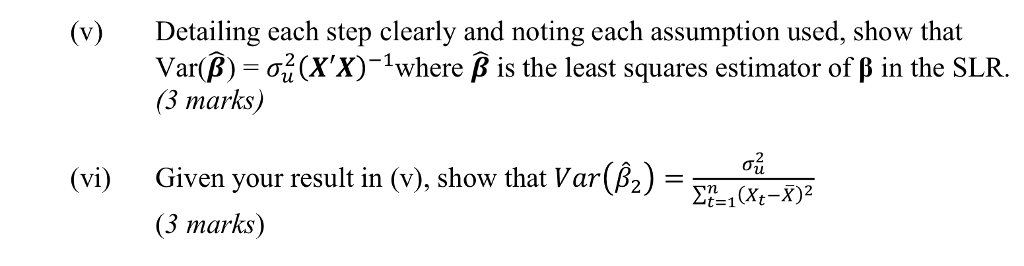 Consider the simple linear regression (SLR) model