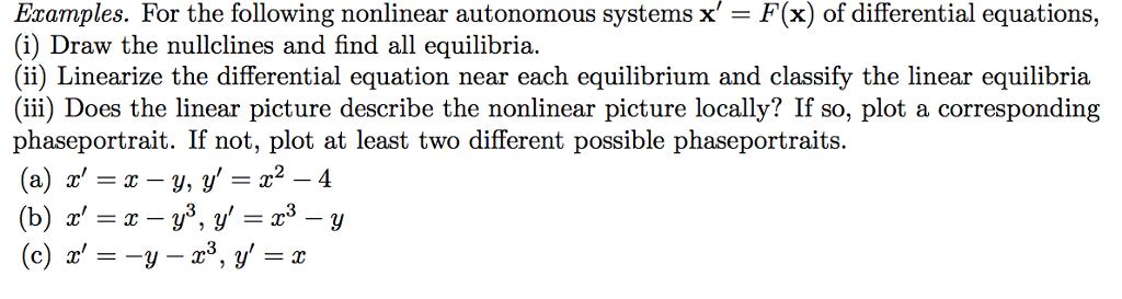 examples for the following