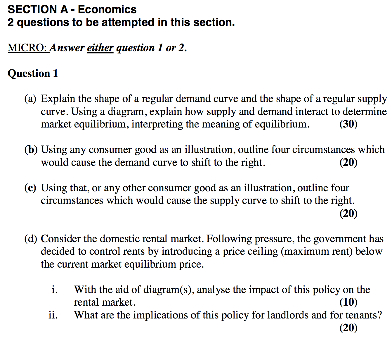 Solved Explain The Shape Of A Regular Demand Curve And Th