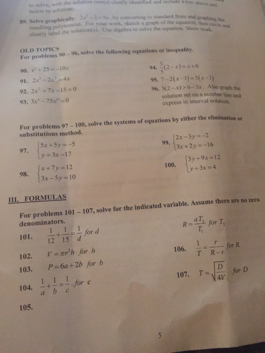 Solved Solve Graphically 2x 2 3 5x By Converting To Chegg Com