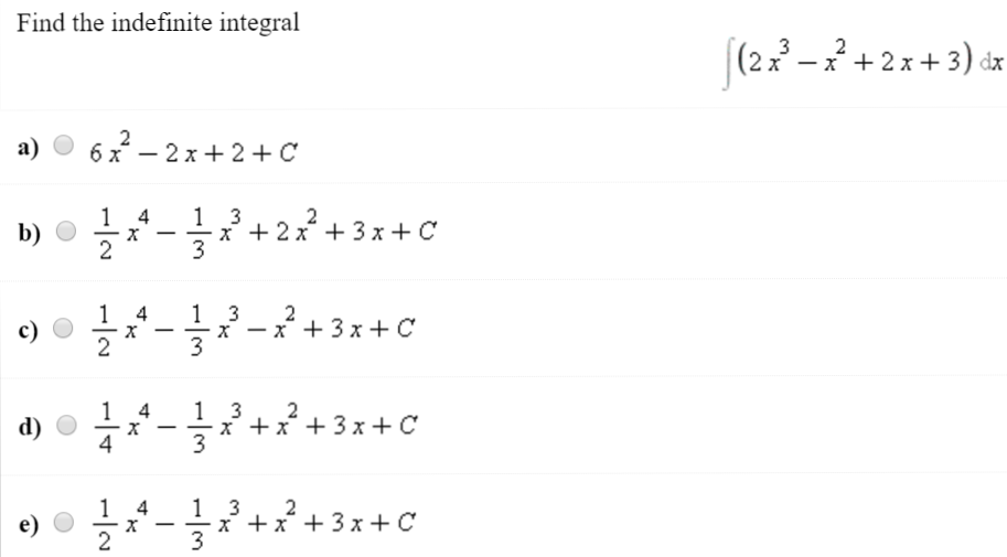 Solved Find The Indefinite Integral Integrals 2x 3 X 2 Chegg Com