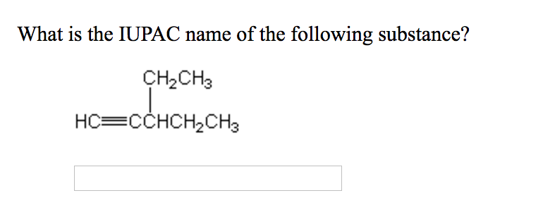 What Is The Iupac Name Of The Following Substance Ch Chegg 