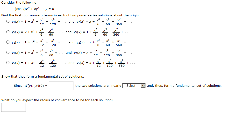 Consider The Following Cos X Y Xy 2y 0 Find Chegg Com