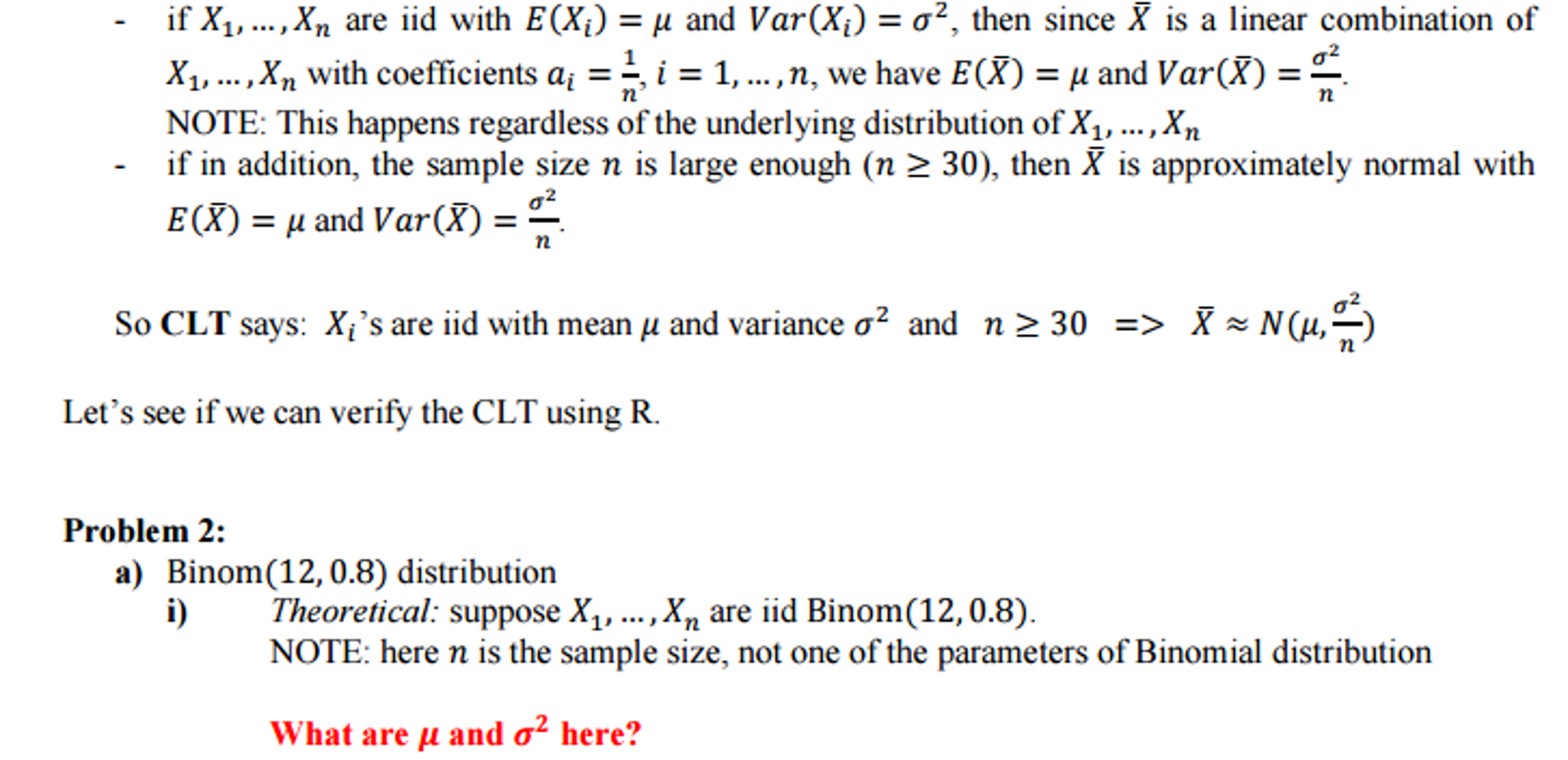 Solved If X 1 Ctdot X N Are Iid With E X I Mu And Va Chegg Com