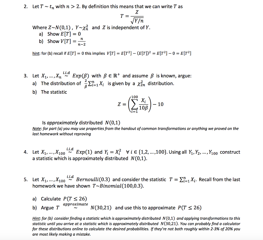 Solved 2 Let T Tn With N 2 By Definition This Means Chegg Com