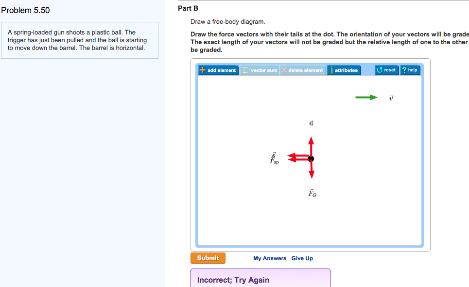 A Spring Loaded Gun Shoots A Plastic Ball The Chegg 