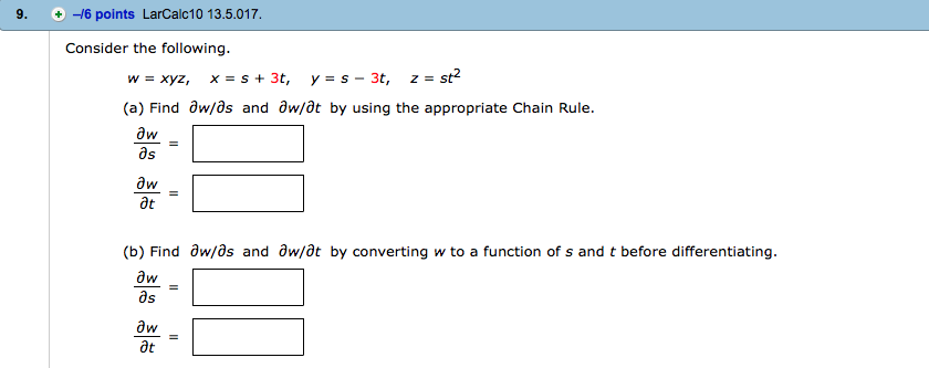 Solved Consider The Following W Xyz X S 3t Y S Chegg Com