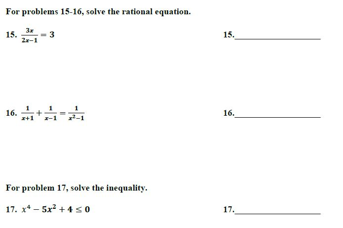 Solved Solve The Rational Equation 3x 2x 1 3 1 X 1 Chegg Com