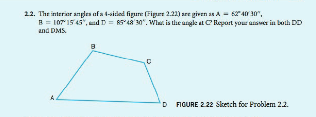 Solved The Interior Angles Of A 4 Sided Figure Figure 2