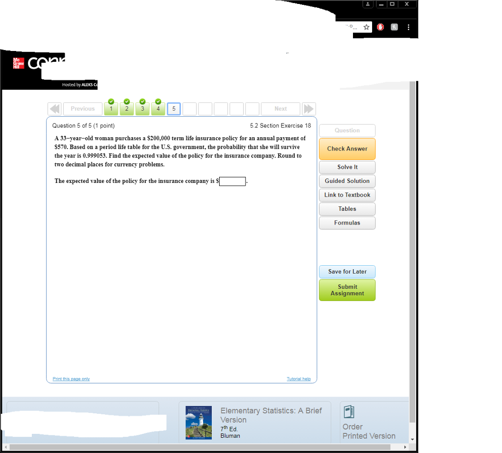 Hosted by ALEKS C Previous 1 2 3 4 5 Next Question 5 of 5 (