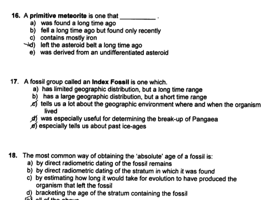 Index fossil absolut dating