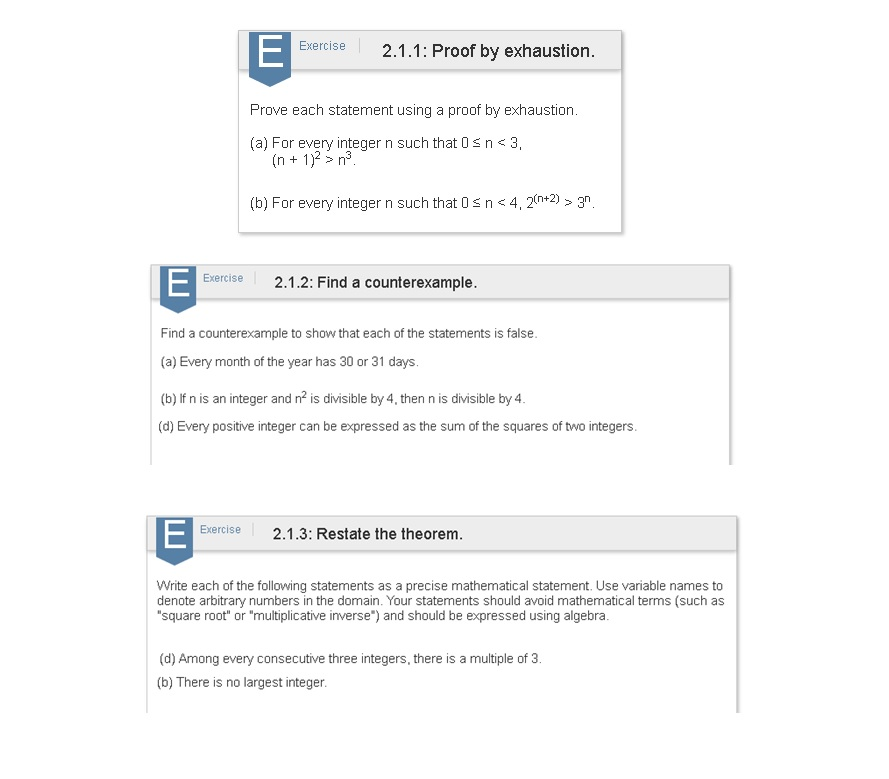 Solved Prove Each Statement Using A Proof By Exhaustion